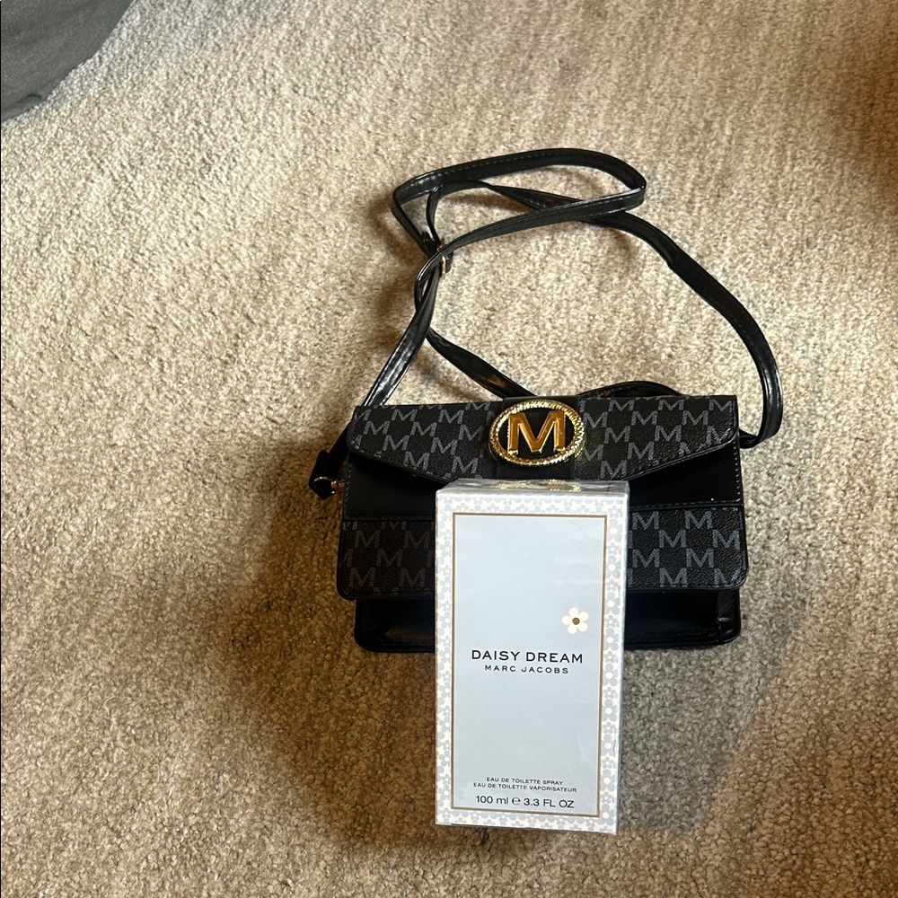 Elegant Black and Gray Women's Crossbody Bag